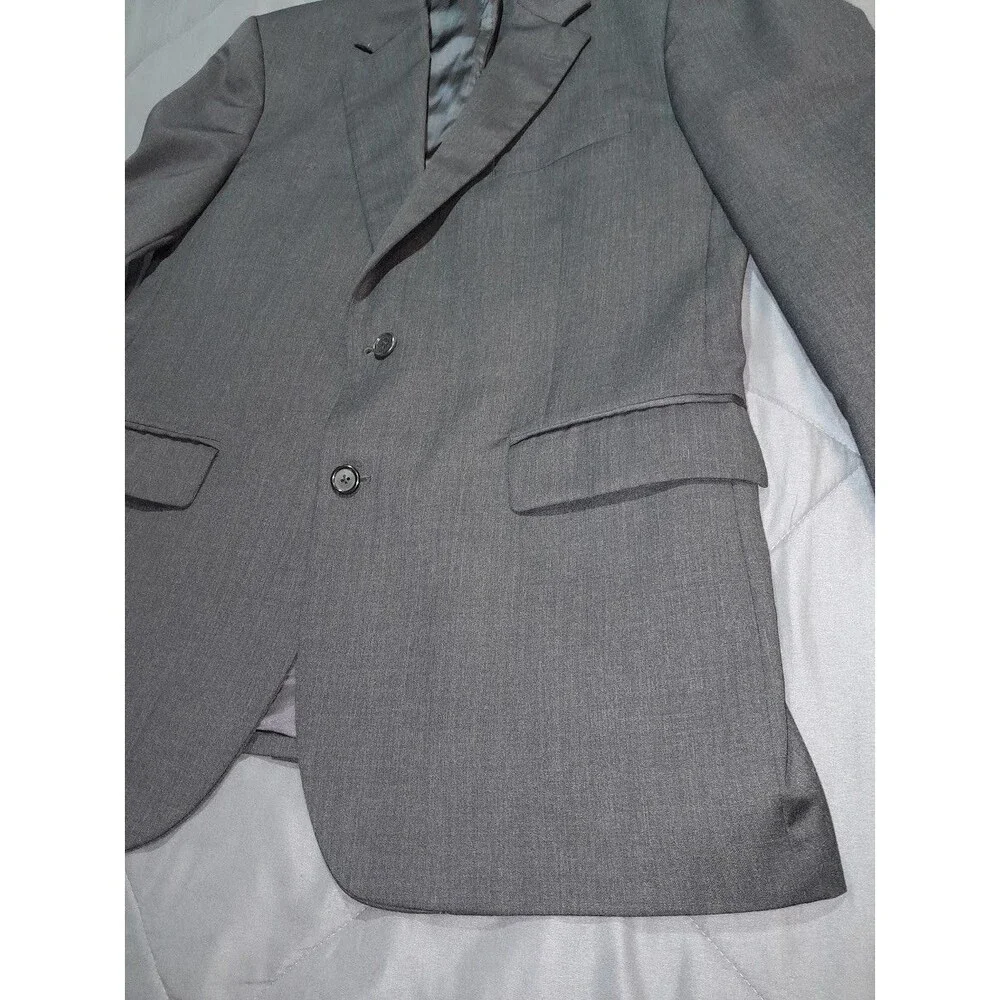 Brooks Brothers 1818 Madison Suit 43R 38W Black 100% Wool Made in USA Classic Fi
